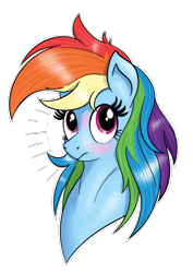 Size: 1451x2051 | Tagged: safe, artist:eels, rainbow dash, pegasus, pony, g4, female, mare, multicolored hair, rainbow hair, simple background, solo, transparent background