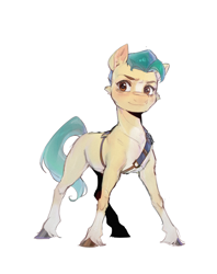 Size: 2026x2560 | Tagged: safe, artist:bug生物, hitch trailblazer, earth pony, pony, g5, male, simple background, solo, stallion, white background