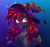 Size: 3440x3240 | Tagged: safe, artist:jsunlight, oc, oc only, oc:julia_sunlight, pegasus, pony, gradient background, hat, solo, witch hat