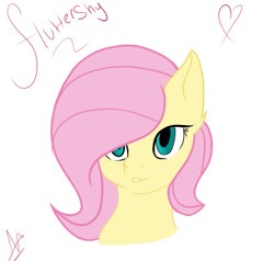 Size: 916x873 | Tagged: safe, artist:harriet0105, fluttershy, pegasus, pony, g4, cute, heart, looking at you, simple background, solo, white background