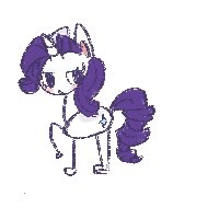 Size: 200x200 | Tagged: safe, artist:tieb5, rarity, pony, g4, female, simple background, solo, white background