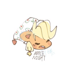 Size: 840x840 | Tagged: safe, artist:tieb5, applejack, pony, g4, female, simple background, sleeping, solo, white background