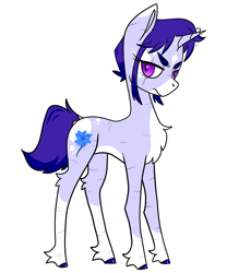 Size: 7000x8000 | Tagged: safe, artist:katyusha, oc, oc only, oc:cipher, pony, unicorn, coat markings, concave belly, female, horn, mare, pale belly, poison joke, scar, simple background, socks (coat markings), solo, thin, white background