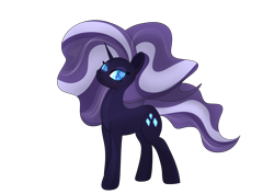 Size: 3508x2480 | Tagged: safe, artist:knife smile, nightmare rarity, pony, unicorn, mlp fim's fourteenth anniversary, g4, commission, ethereal mane, ethereal tail, eyeshadow, horn, looking at you, makeup, simple background, solo, standing, tail, transparent background