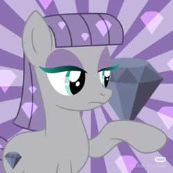 Size: 1080x1080 | Tagged: artist needed, safe, maud pie, g4, rainbow power, rainbow power-ified, solo, sunburst background