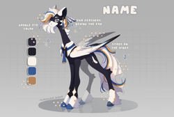 Size: 1738x1168 | Tagged: safe, artist:flightless birdie, oc, oc only, oc:star writer, pegasus, pony, adoptable, feather, fetlock tuft, reference sheet, shirtless shirt collar, solo, thin