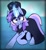 Size: 3448x3741 | Tagged: safe, artist:dowa, oc, oc only, oc:flawless sparklemoon, pony, unicorn, my little pony the movie: the death of twilight sparkle, cloak, clothes, female, fusion, fusion:trixie, fusion:twilight sparkle, fusion:twixie, hat, horn, looking at you, magic, magic aura, mare, solo, starry eyes, top hat, wingding eyes