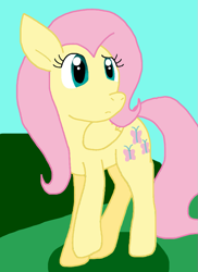 Size: 723x992 | Tagged: safe, artist:cmara, fluttershy, pegasus, pony, g4, female, outdoors, solo