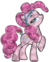 Size: 559x703 | Tagged: safe, artist:noi kincade, pinkie pie, crystal pony, earth pony, pony, g4, crystallized, female, simple background, solo, transparent background