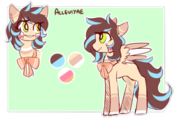 Size: 1044x720 | Tagged: safe, artist:amiicommissions, oc, oc:alleviyae, pegasus, pony, female, mare, reference sheet, solo