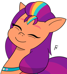 Size: 2641x2907 | Tagged: safe, artist:frownfactory, sunny starscout, earth pony, g5, my little pony: tell your tale, eyes closed, female, simple background, solo, transparent background