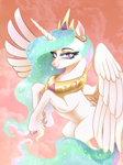 Size: 1668x2236 | Tagged: safe, artist:byefella, princess celestia, alicorn, pony, g4, absurd resolution, beautiful, cloud, concave belly, crepuscular rays, crown, cute, digital art, ethereal mane, ethereal tail, eyelashes, eyeshadow, feather, female, flowing mane, flowing tail, gem, glowing, happy, hoof shoes, horn, jewelry, lidded eyes, looking at you, makeup, mare, peytral, pink eyes, princess shoes, regalia, signature, sky, smiling, smiling at you, solo, sparkles, spread wings, stars, sun, sunlight, tail, unshorn fetlocks, wings