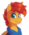 Size: 1713x2018 | Tagged: safe, artist:skysorbett, oc, oc only, oc:cave glider, pegasus, blue eyes, bust, clothes, commission, hoodie, looking at you, pegasus oc, portrait, simple background, smiling, smiling at you, solo, transparent background