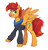 Size: 1750x1817 | Tagged: safe, artist:skysorbett, oc, oc only, oc:cave glider, pegasus, clothes, happy, hoodie, looking up, pegasus oc, pickaxe, simple background, smiling, solo, spread wings, standing, transparent background, wings