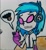 Size: 1263x1385 | Tagged: artist needed, source needed, safe, dj pon-3, vinyl scratch, equestria girls, g4, gag, phone, solo, tape, tape gag, traditional art