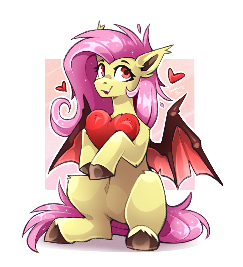 Flutterbat Ear #3463246 - safe, artist:buvanybu, fluttershy, bat pony, pegasus, pony ...