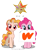 Size: 959x1300 | Tagged: safe, artist:hikarisah, pinkie pie, oc, oc:pizza pie, earth pony, pony, unicorn, fanfic:full friendship's magic, g4, fimfiction, horn, mouth hold, pizza pie, png, simple background, transparent background, vector, wattpad