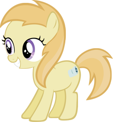 Size: 3000x3231 | Tagged: safe, artist:ryanthebrony, noi, earth pony, pony, g4, lesson zero, my little pony: friendship is magic, season 2, cute, female, filly, foal, grin, high res, noiabetes, show accurate, simple background, smiling, solo, transparent background, vector