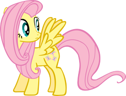 Size: 3000x2288 | Tagged: safe, artist:ryanthebrony, fluttershy, pegasus, pony, g4, female, mare, simple background, solo, transparent background, vector