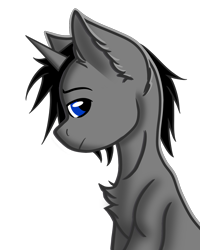 Size: 1200x1500 | Tagged: safe, artist:ruchiyoto, oc, oc only, oc:black cross, pony, unicorn, bust, horn, male, simple background, solo, stallion, transparent background