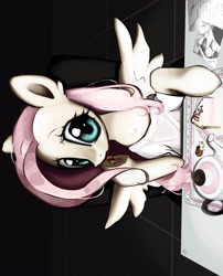 Size: 2048x2536 | Tagged: safe, artist:brainr0tter, fluttershy, pegasus, pony, g4, death note, l lawliet, solo