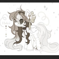 Size: 1440x1440 | Tagged: safe, artist:misty.mooon, oc, oc only, pegasus, pony, base used, bow, choker, ear fluff, ear piercing, earring, female, hair bow, jewelry, mare, necklace, piercing, solo