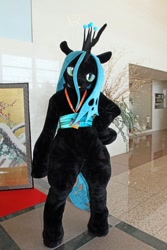 Size: 600x900 | Tagged: safe, queen chrysalis, g4, 2017, clothes, cosplay, costume, fursuit, indoors, irl, photo, solo