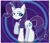 Size: 1530x1306 | Tagged: safe, artist:cozylavender234, rarity, pony, unicorn, g4, abstract background, big hooves, horn, outline, passepartout, watermark