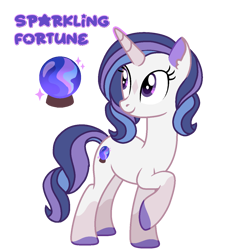 Size: 1280x1280 | Tagged: safe, artist:batponybaby123, oc, oc only, oc:sparkling fortune, unicorn, base used, coat markings, colored hooves, colored pinnae, facial markings, female, hooves, horn, mare, markings, not rarity, offspring, parent:king sombra, parent:mirror sombra, parent:princess celestia, parents:celestibra, pink magic, purple eyes, raised hoof, simple background, socks (coat markings), solo, star (coat marking), transparent background, turned head, unicorn oc