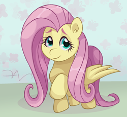 Size: 1300x1200 | Tagged: safe, artist:swasfews, fluttershy, pegasus, g4, cute, looking at you, shyabetes, solo, standing