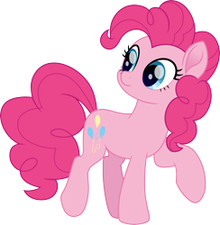 Size: 3000x3068 | Tagged: safe, artist:cloudy glow, pinkie pie, earth pony, pony, g4, female, mare, movie accurate, simple background, solo, transparent background, vector