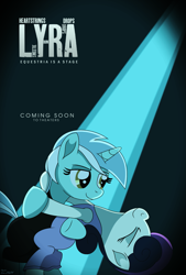 Size: 2327x3450 | Tagged: safe, artist:stephen-fisher, bon bon, lyra heartstrings, sweetie drops, earth pony, pony, unicorn, g4, dc comics, duo, duo female, fake movie poster, female, horn, joker: folie a deux, lesbian, movie poster, poster parody, ship:lyrabon, shipping