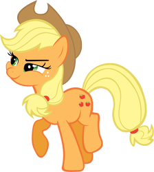 Size: 2500x2796 | Tagged: safe, artist:ryanthebrony, applejack, earth pony, pony, g4, applejack is best facemaker, female, mare, simple background, solo, transparent background, vector