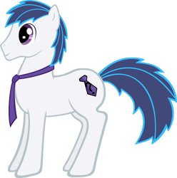 Size: 3000x3023 | Tagged: safe, artist:ryanthebrony, oc, oc only, oc:purple tie, earth pony, pony, clothes, male, necktie, simple background, solo, stallion, transparent background