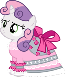 Size: 765x907 | Tagged: safe, artist:jeatz-axl, sweetie belle, pony, unicorn, for whom the sweetie belle toils, g4, my little pony: friendship is magic, .svg available, bow, clothes, dress, horn, simple background, solo, svg, transparent background, vector