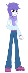 Size: 582x1498 | Tagged: safe, artist:ferrokiva, color edit, edit, editor:jbrony, oc, oc only, oc:arctic ace, human, equestria girls, g4, clothes, colored, equestria girls-ified, male, scarf, simple background, solo, transparent background