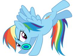 Size: 791x593 | Tagged: safe, rainbow dash, g4, 1000 hours in ms paint, 1000 years in photoshop, circle tool, downvote bait, op is a duck, op is trying to start shit, pacifier, simple background, solo, white background