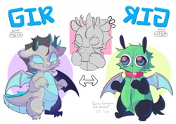 Size: 1600x1129 | Tagged: safe, artist:sirm0th, dragon, alternate clothes, collar, invader zim, solo, zipper