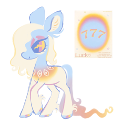 Size: 1277x1331 | Tagged: safe, artist:peaceandlove26, oc, oc only, oc:angel numbers, earth pony, pony, g4, 2022, angel numbers, big ears, blank flank, blue eyelashes, blue hooves, coat markings, colored ears, colored eyelashes, colored head, colored hooves, colored pinnae, colored sclera, ear fluff, earth pony oc, ethereal tail, eye markings, eyeshadow, fetlock tuft, flowing tail, gradient coat, hooves, lidded eyes, long mane, long tail, makeup, multicolored tail, next generation, old art, parent:princess celestia, pink eyes, pink eyeshadow, profile, raised hoof, reference used, simple background, solo, standing, standing on three hooves, tail, white background, white coat, white mane, yellow sclera