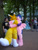 Size: 480x640 | Tagged: safe, artist:atalonthedeer, firefly, human, renamon, g1, 2012, connichi, digimon, duo focus, fursuit, hug, irl, irl human, outdoors, photo, ponysuit, solo