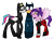 Size: 2943x2166 | Tagged: safe, artist:hayley566, hitch trailblazer, pipp petals, zipp storm, earth pony, pegasus, pony, mlp fim's fourteenth anniversary, g5, alternate hairstyle, batman, blushing, boots, catsuit, catwoman, clothes, commission, cosplay, costume, dc comics, eyes closed, female, flustered, gloves, goggles, grin, halloween, harley quinn, hitch trailblazer gets all the mares, holiday, male, mare, markings, mask, nightmare night, nuzzling, one eye closed, ship:hitchpippzipp, ship:pitch, ship:stormblazer, shipping, shoes, simple background, smiling, stallion, straight, transparent background, trio, wink