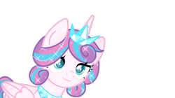 Size: 1337x750 | Tagged: safe, alternate version, artist:xiaotanhuan, princess flurry heart, alicorn, pony, :3, crown, female, jewelry, mare, older, regalia, show accurate, simple background, transparent background