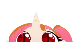 Size: 4000x2249 | Tagged: safe, artist:belka-sempai, oc, oc only, oc:belka, bat pony, unicorn, cute, horn, looking at you, peeking, simple background, transparent background