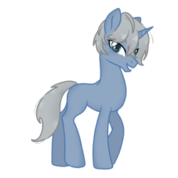 Size: 750x750 | Tagged: safe, artist:xiaotanhuan, oc, oc only, pony, unicorn, horn, simple background, solo, white background