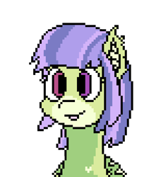 Size: 450x510 | Tagged: safe, artist:nukepony360, oc, oc only, oc:miyuki fledermaus, bat pony, :p, artfight, bat wings, bust, digital art, ear fluff, female, folded wings, mare, pixel art, portrait, simple background, solo, tongue out, transparent background, wings