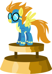 Size: 3000x4211 | Tagged: safe, artist:cloudy glow, blaze, pegasus, pony, g4, clothes, female, figurine, mare, simple background, solo, spread wings, transparent background, uniform, vector, wings, wonderbolts, wonderbolts uniform