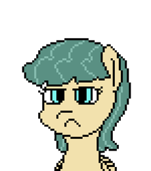 Size: 450x510 | Tagged: safe, artist:nukepony360, oc, oc only, oc:spoilsport, pegasus, artfight, bust, digital art, female, filly, foal, folded wings, pixel art, portrait, simple background, solo, transparent background, wings