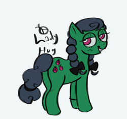 Size: 2246x2104 | Tagged: safe, oc, oc only, earth pony, pony, adoptable, braid, butt, freckles, looking at you, mane accessory, plot, simple background, smiling, smiling at you, solo, white background