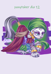 Size: 1984x2880 | Tagged: safe, artist:zackchibi, zecora, zebra, g4, clothes, costume, face paint, female, magician, mare, signature, solo, voodoo