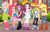 Size: 2544x1619 | Tagged: safe, alternate version, artist:byefella, applejack, fluttershy, pinkie pie, rainbow dash, rarity, twilight sparkle, human, equestria girls, g4, applejack's hat, arm behind back, arm behind head, blushing, boots, canterlot high, clasped hands, clothes, converse, cowboy boots, cowboy hat, crossed arms, denim, dress, eyeroll, female, hairclip, hat, headband, height difference, high res, hoodie, humane five, humane six, indoors, jacket, jeans, jewelry, kneesocks, leg warmers, lips, lipstick, looking at you, mary janes, necklace, open mouth, open smile, pants, pink lipstick, pleated skirt, ponytail, ring, sandals, shoes, skirt, sleeveless, sleeveless hoodie, smiling, smiling at you, smoldash, sneakers, socks, standing, standing on one leg, striped leg warmers, sundress, sweater, sweater vest, sweatpants, tallershy